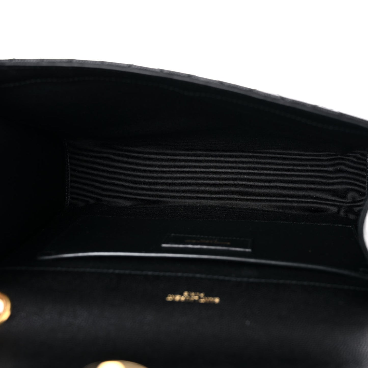 Grain De Poudre Textured Mixed Matelasse Triquilt Medium Monogram Satchel Black
