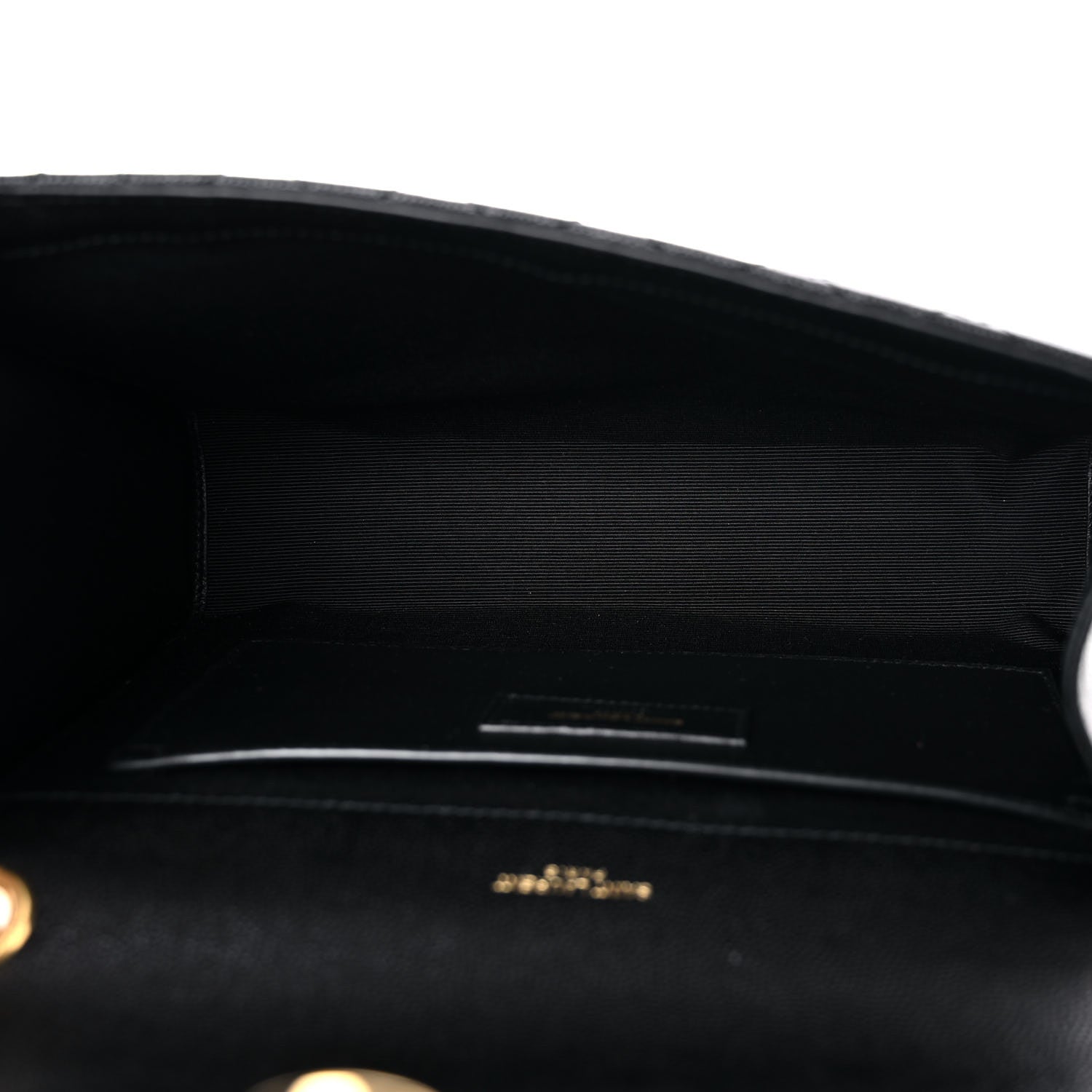 Saint Laurent Grain De Poudre Textured Mixed Matelasse Triquilt Medium Monogram Satchel Black 5 of 8