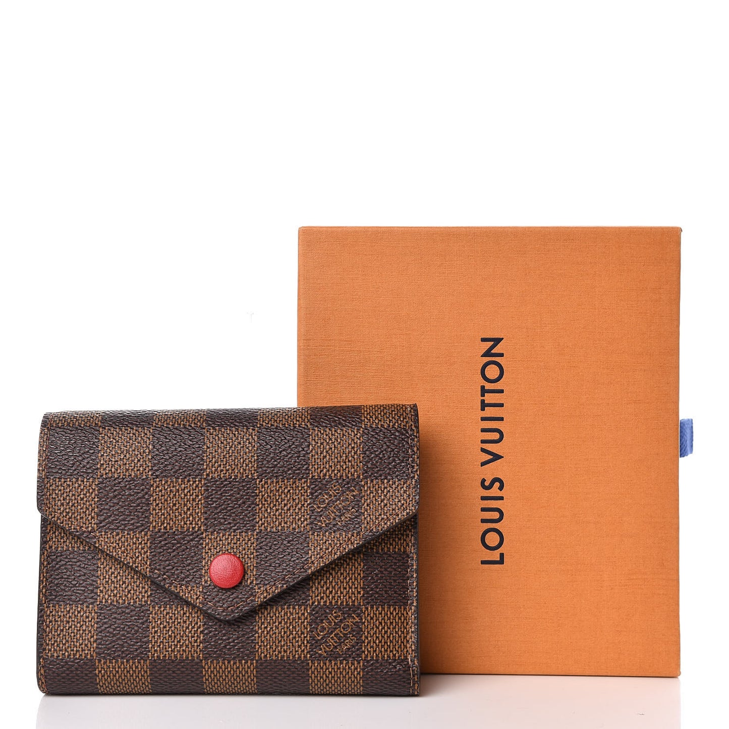 Damier Ebene Victorine Wallet Red