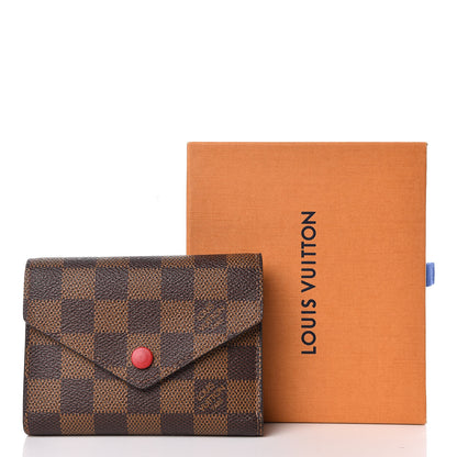 Louis Vuitton Damier Ebene Victorine Wallet Red 9 of 9