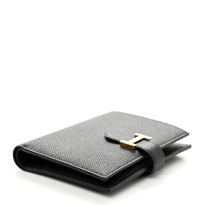 Hermes Epsom Bearn Compact Wallet Black 4 of 7