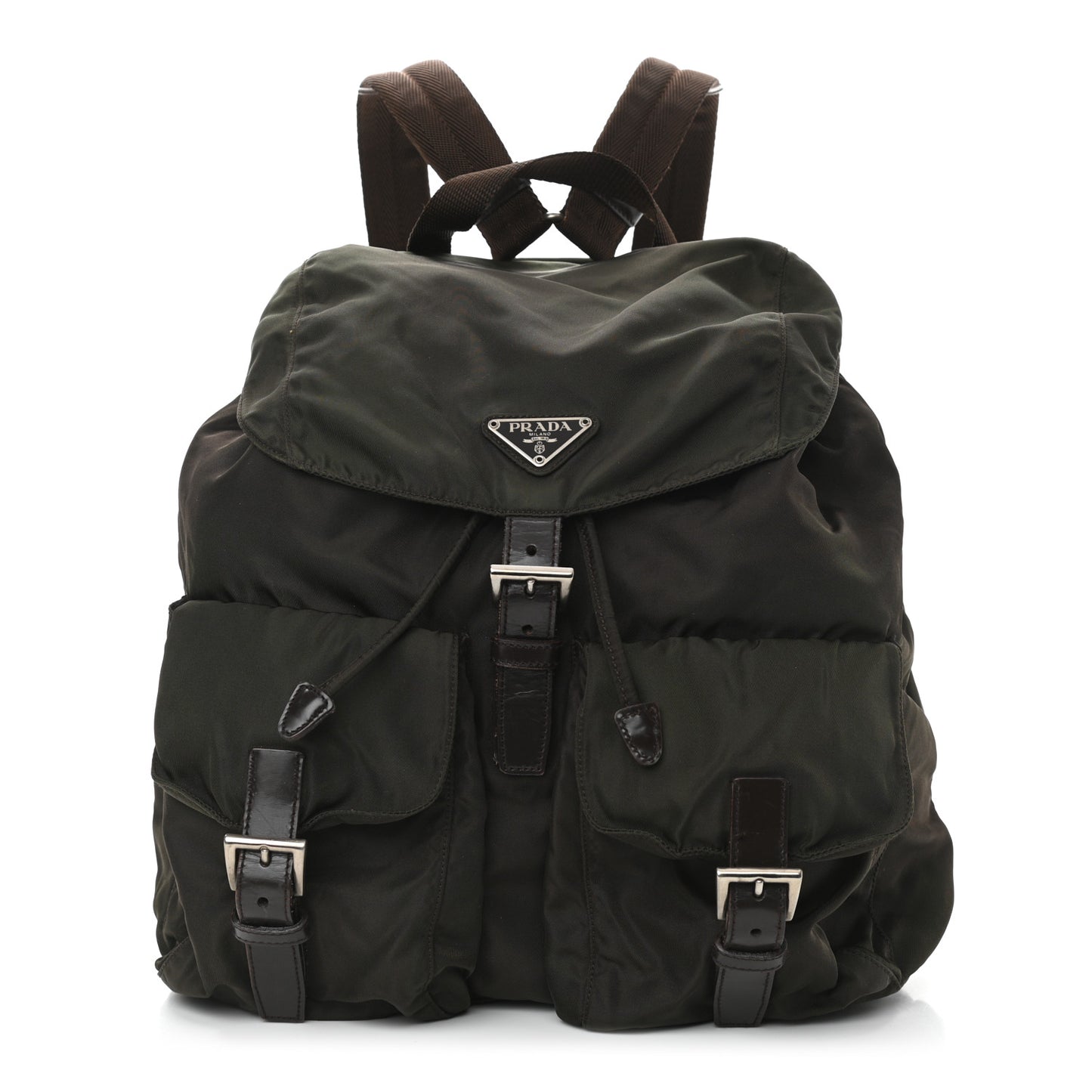 Nylon Vela Large Backpack Green