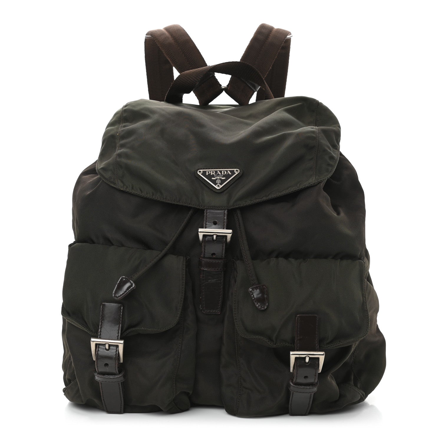 Prada Nylon Vela Large Backpack Green 1 of 10