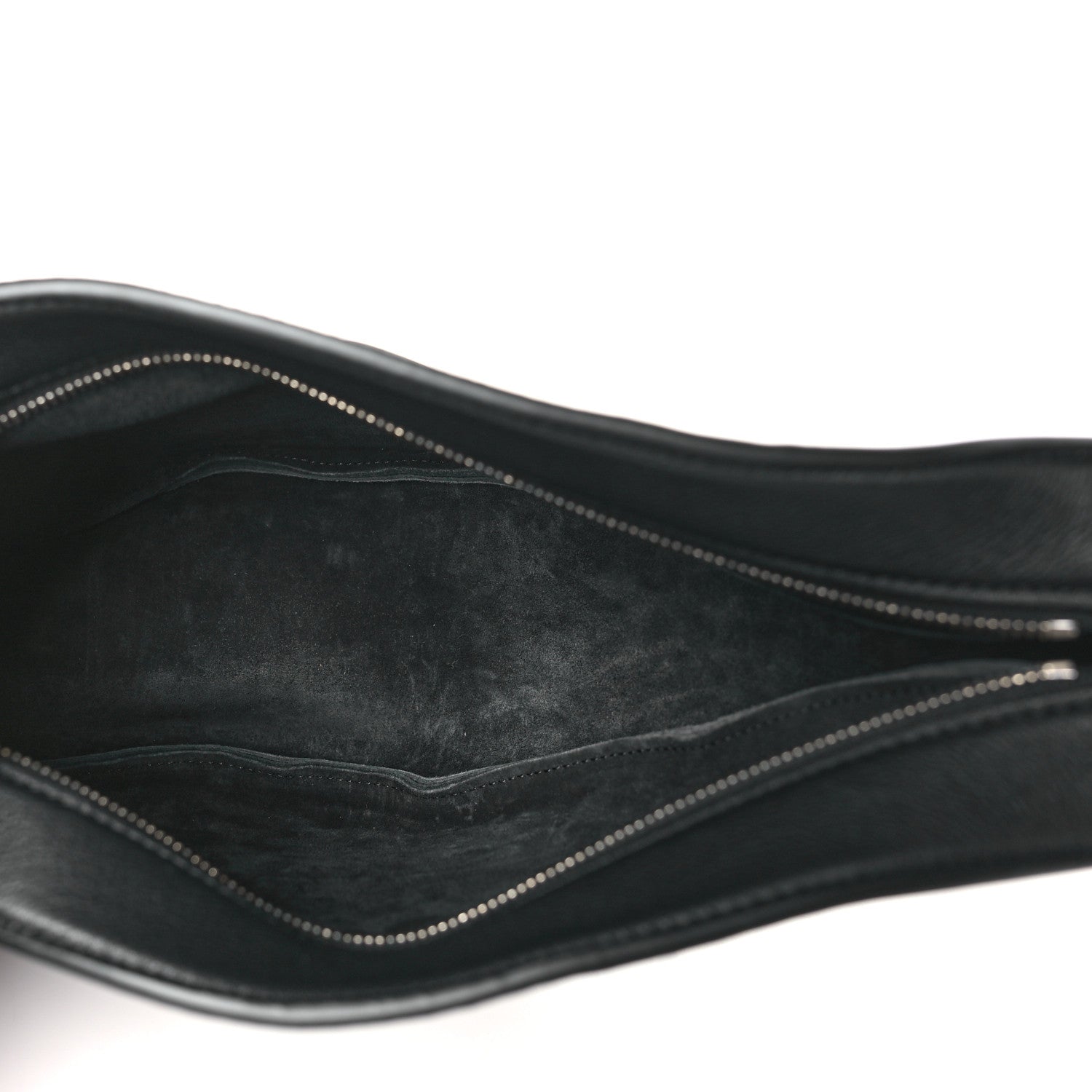 The Row Smooth Calfskin Small Slouchy Banana Bag Black 5 of 9
