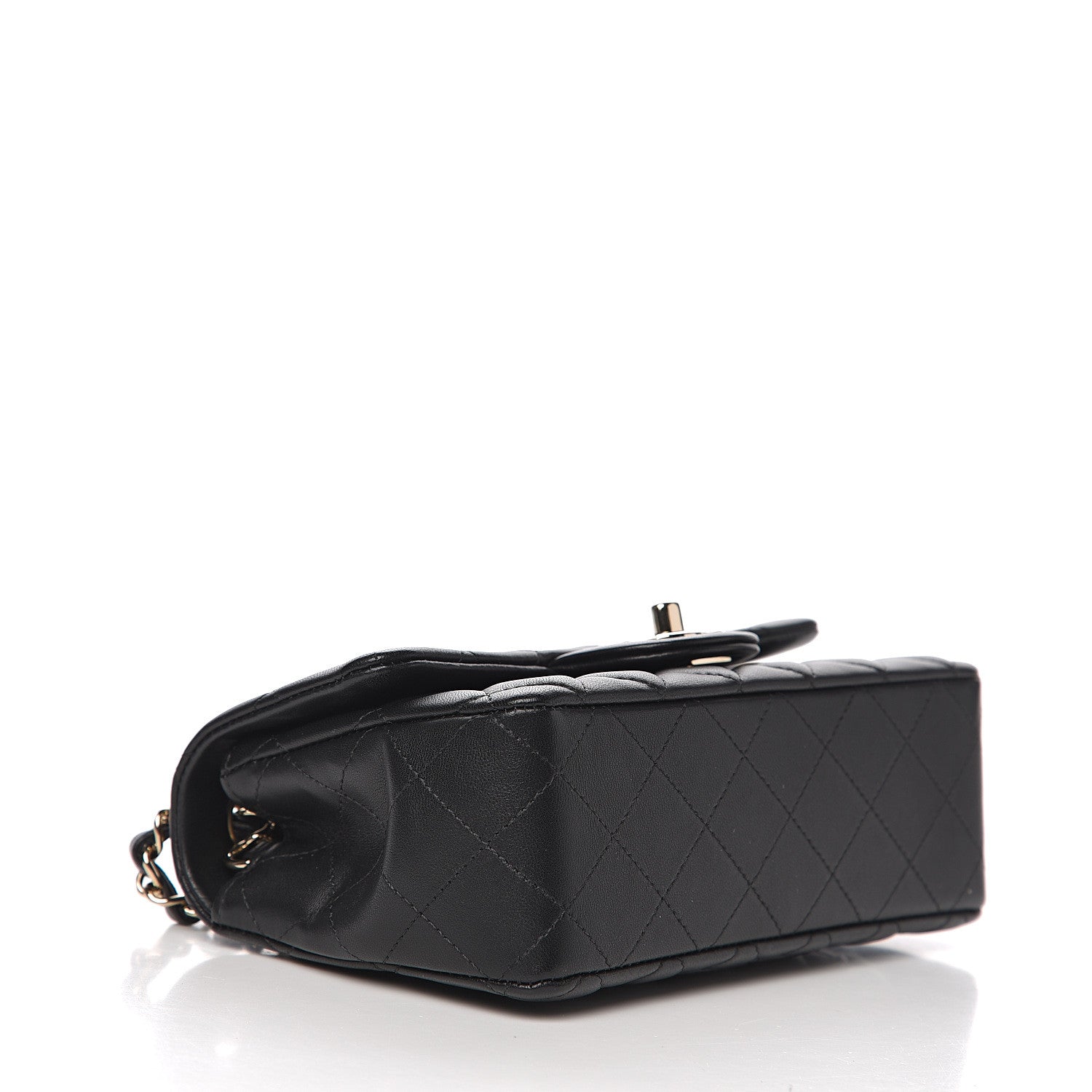 Chanel Lambskin Quilted Mini Rectangular Flap Black 3 of 10