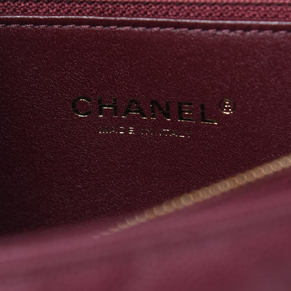 Chanel Caviar Lizard Quilted Medium Coco Handle Flap Burgundy 6 of 10
