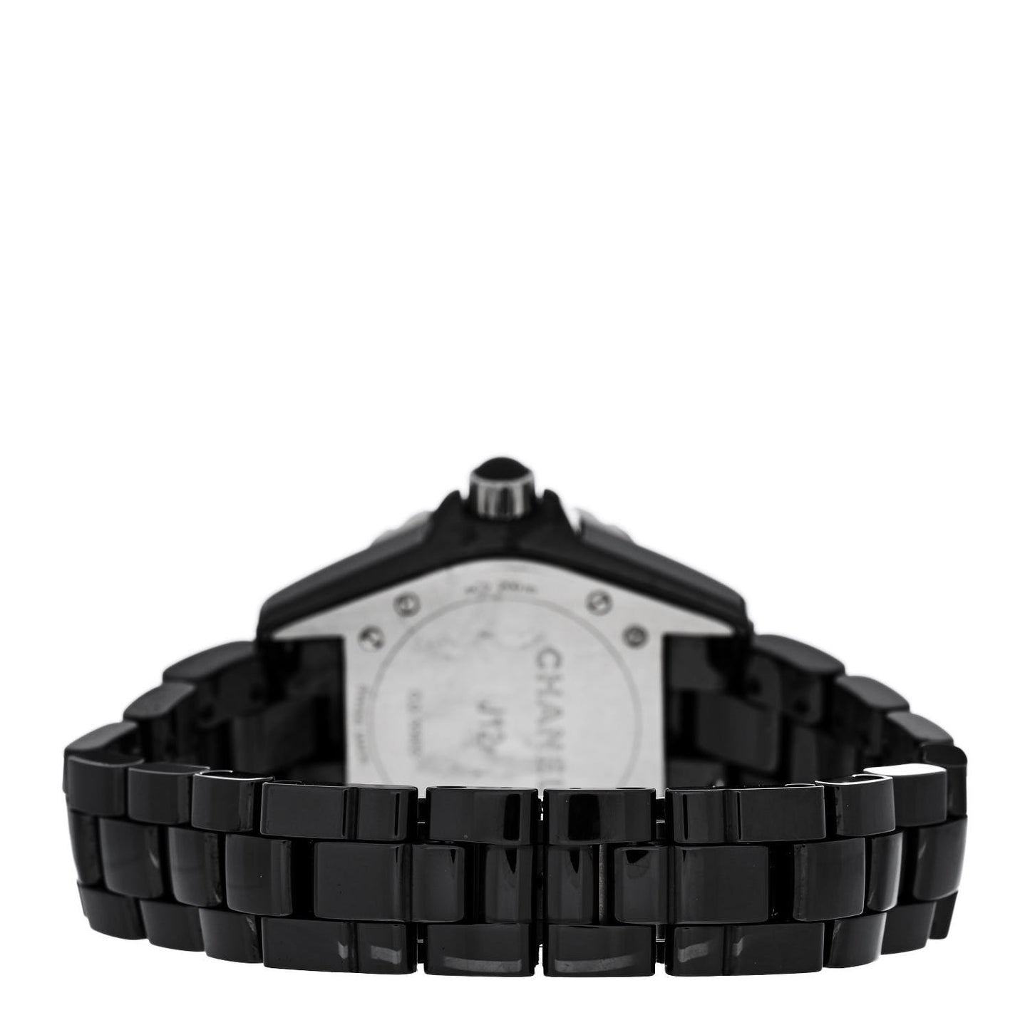 Stainless Steel Ceramic Diamond 33mm J12 Quartz Watch Black