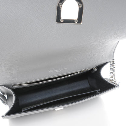 Christian Dior Grained Calfskin Medium Diorama Flap Bag Gris 5 of 11