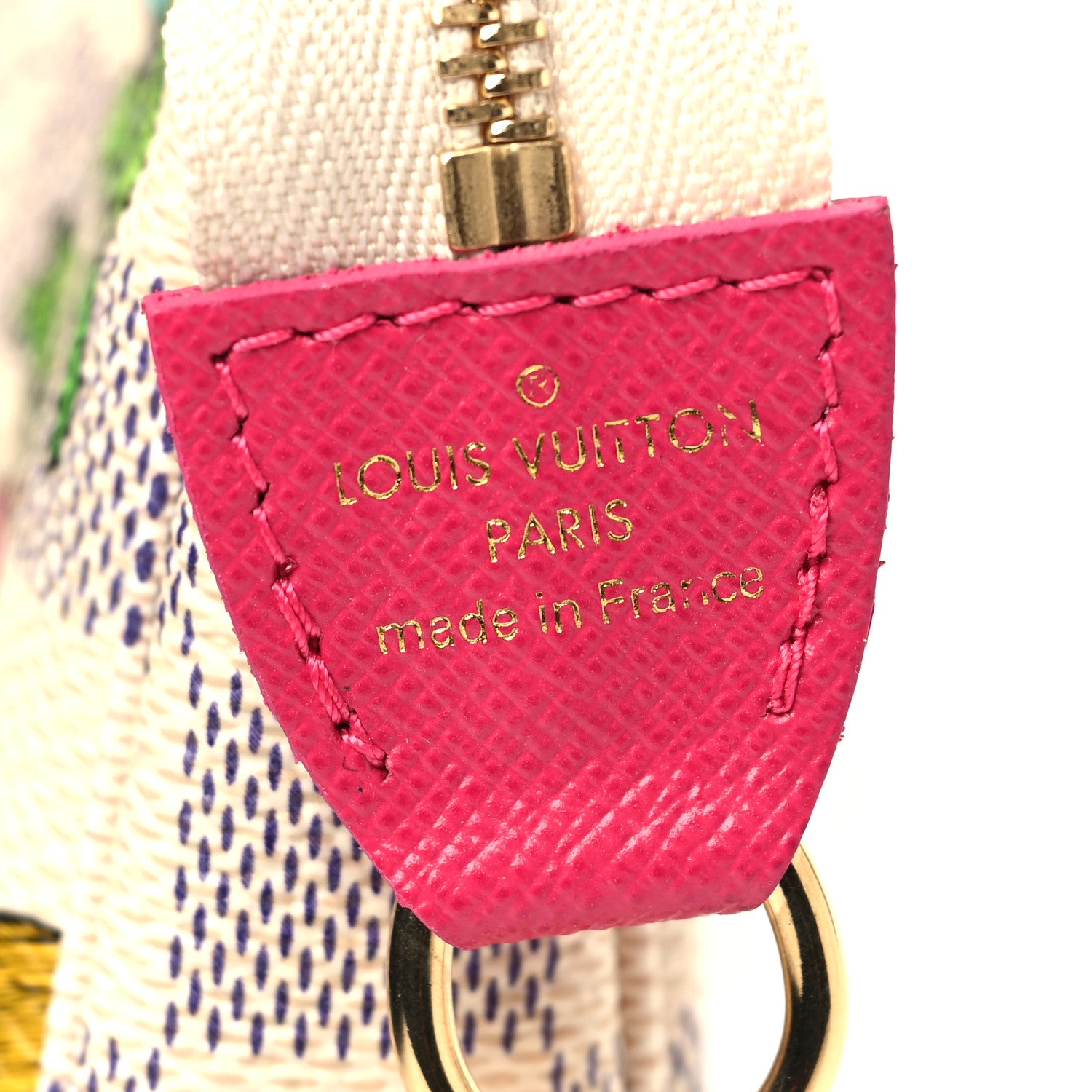 Louis Vuitton Damier Azur 2021 Christmas Animation Hollywood Mini Pochette Accessories Fuchsia 6 of 6