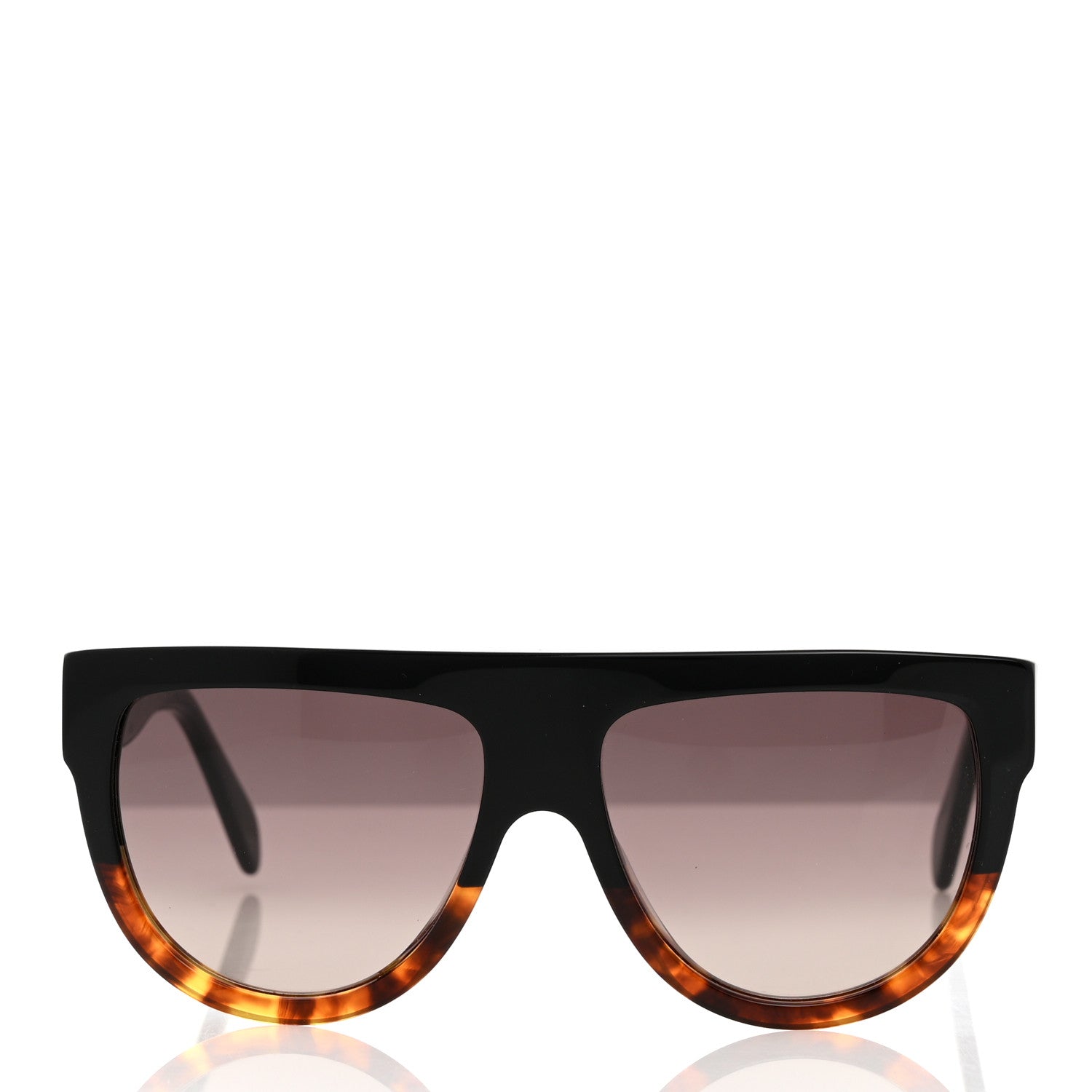Celine Acetate Aviator Sunglasses CL 40001 Black Havana 2 of 7