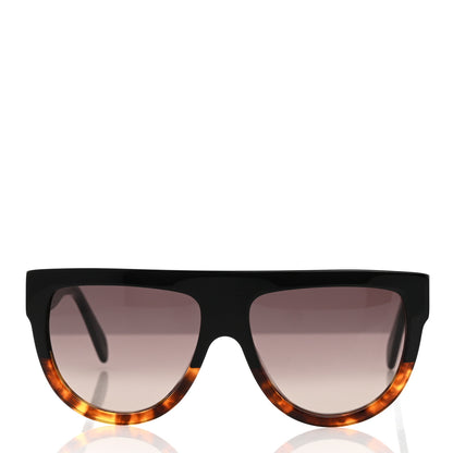 Celine Acetate Aviator Sunglasses CL 40001 Black Havana 2 of 7