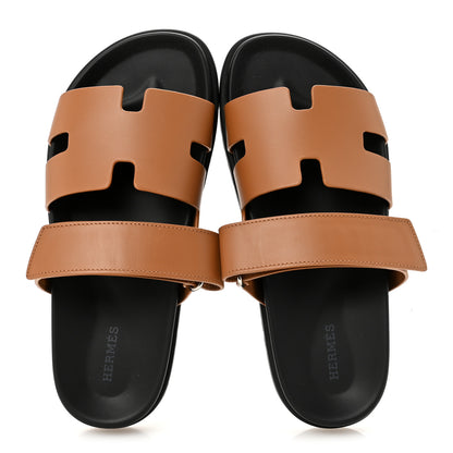 Hermes Calfskin Womens Chypre Sandals 39 Naturel 2 of 10