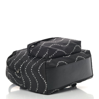 Givenchy Nylon Waves Print Urban Backpack Black White 4 of 9