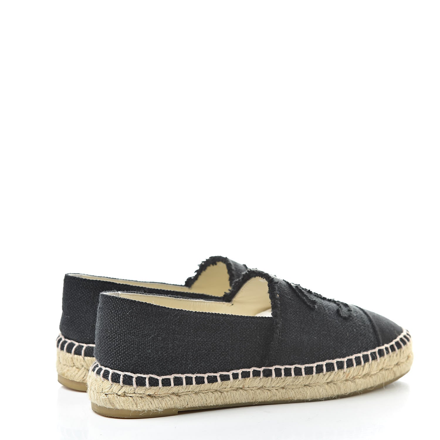 Chanel Linen CC Espadrilles 37 Black 4 of 10