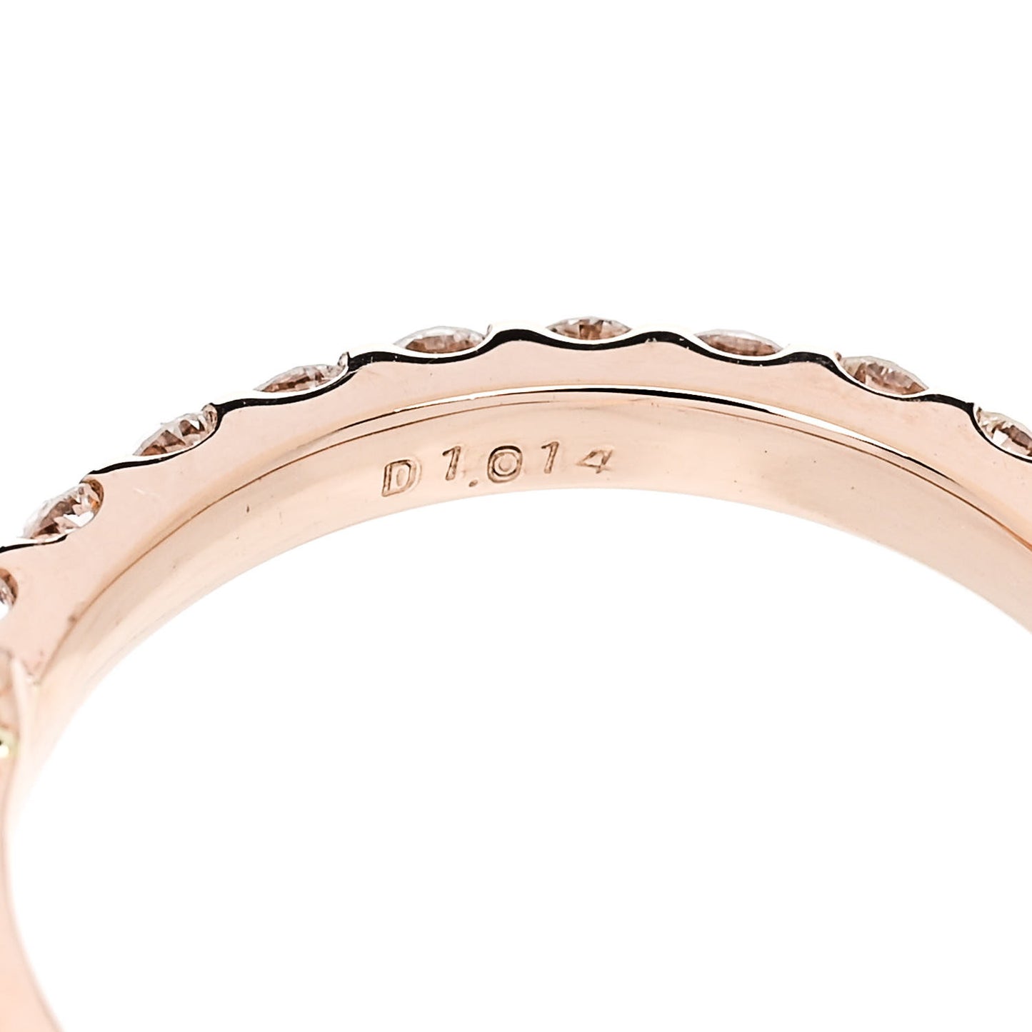 18K Rose Gold Diamond 1.014ct Pear Cut Pave Band Engagement Ring  51 5.75