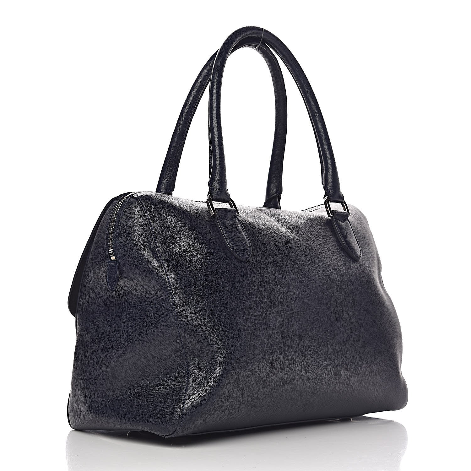 Mulberry Glossy Goatskin Medium Del Rey Satchel Midnight Blue 3 of 12