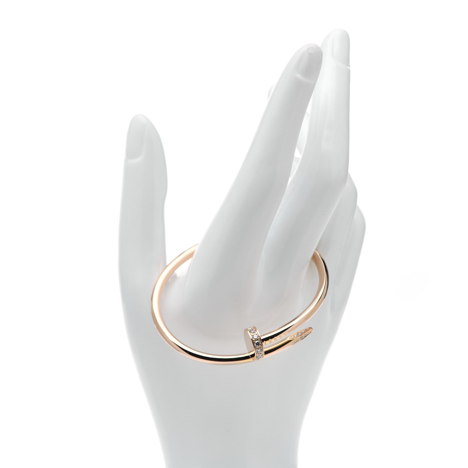 Cartier 18K Pink Gold Diamond Juste Un Clou Bracelet 16 2 of 5