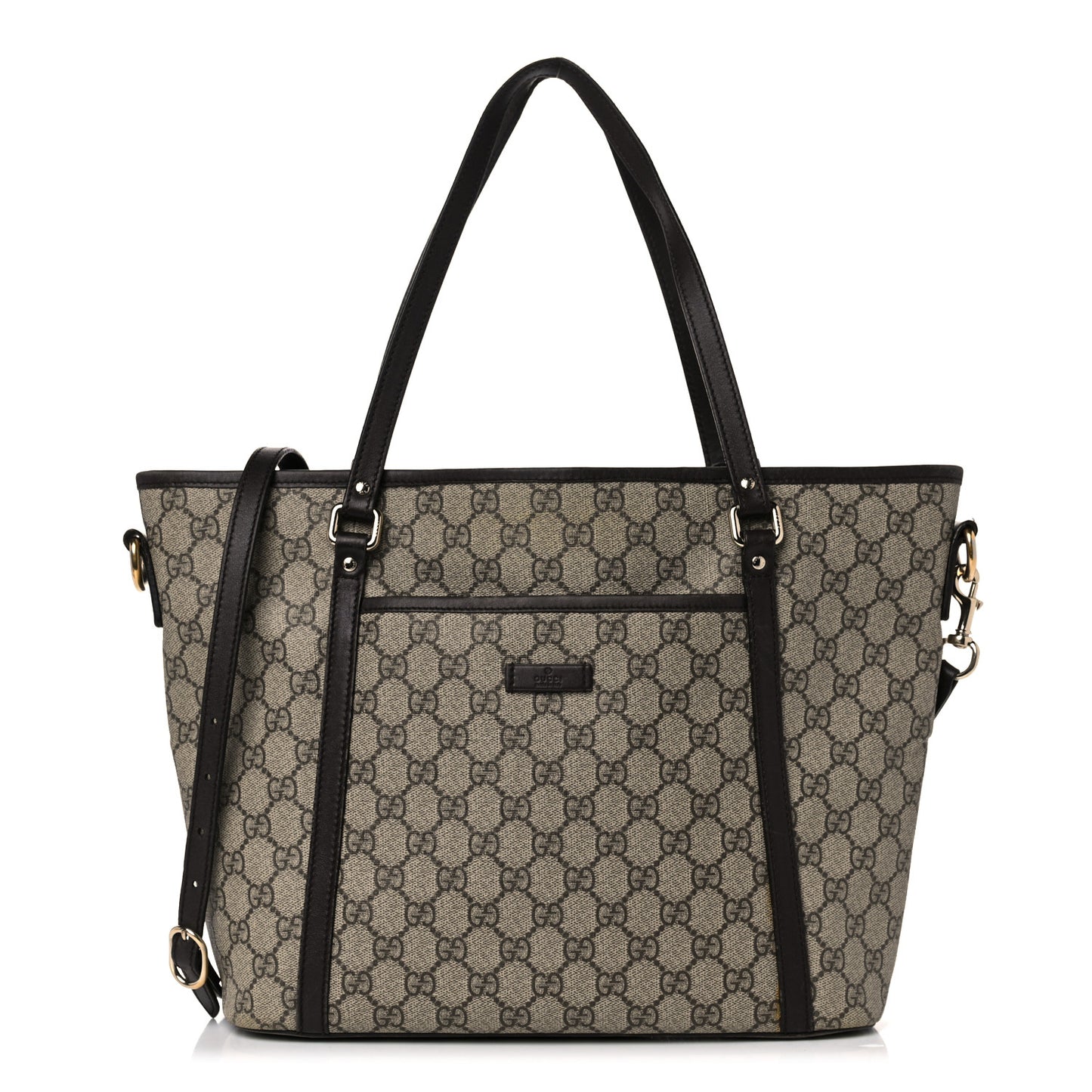 GG Supreme Monogram Medium Joy Tote Dark Brown
