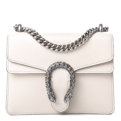 Gucci Textured Calfskin Crystal Mini Dionysus Shoulder Bag Mystic White 1 of 8