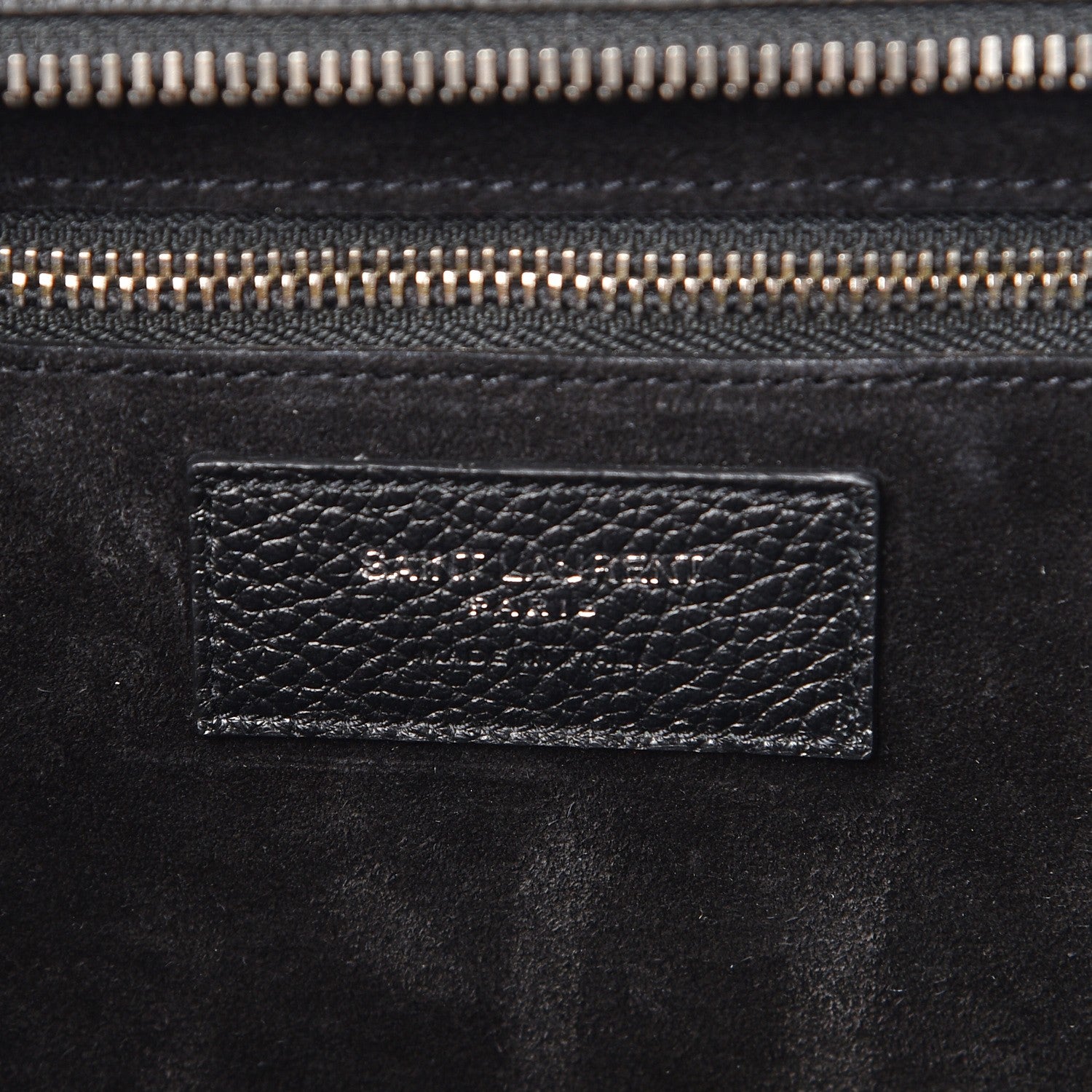 Saint Laurent Grained Calfskin Medium Rive Gauche Cabas Black 6 of 9