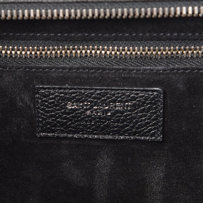 Saint Laurent Grained Calfskin Medium Rive Gauche Cabas Black 6 of 9