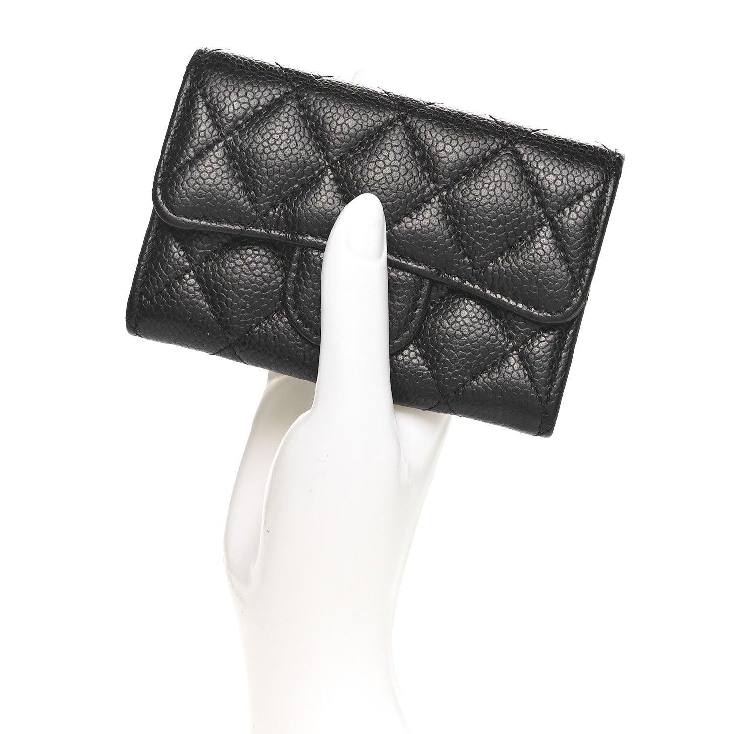 Chanel Caviar Quilted Flap Card Holder Black 2 of 10