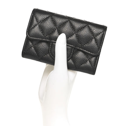Chanel Caviar Quilted Flap Card Holder Black 2 of 10