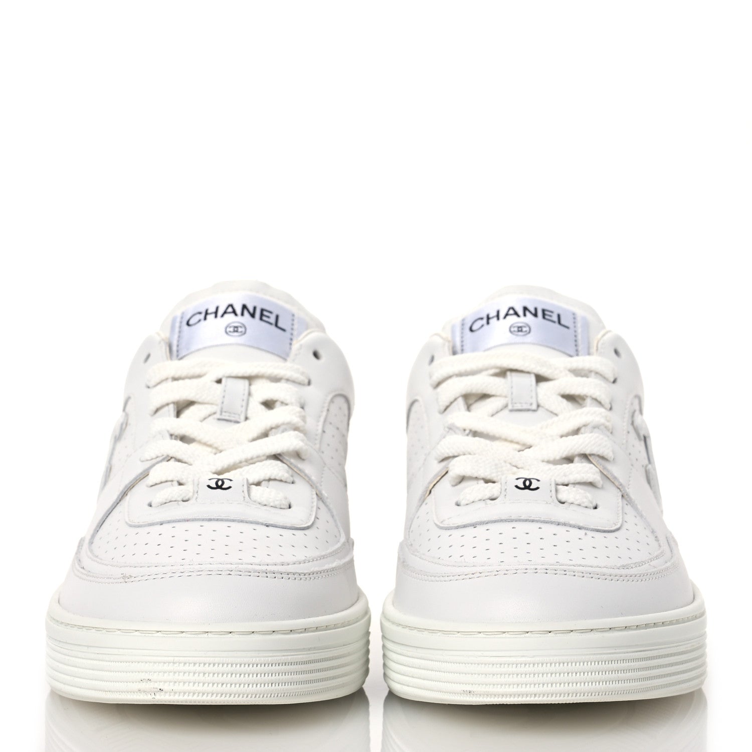 Chanel Calfskin CC Womens Sneakers 41.5 White 2 of 12