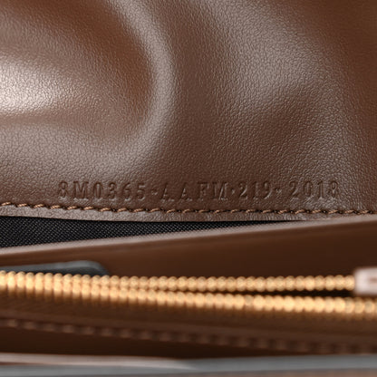 Fendi Vitello Soft F is Fendi Bi-Color FF 1974 Embossed Continental Envelope Wallet On Chain Maya Black 7 of 10