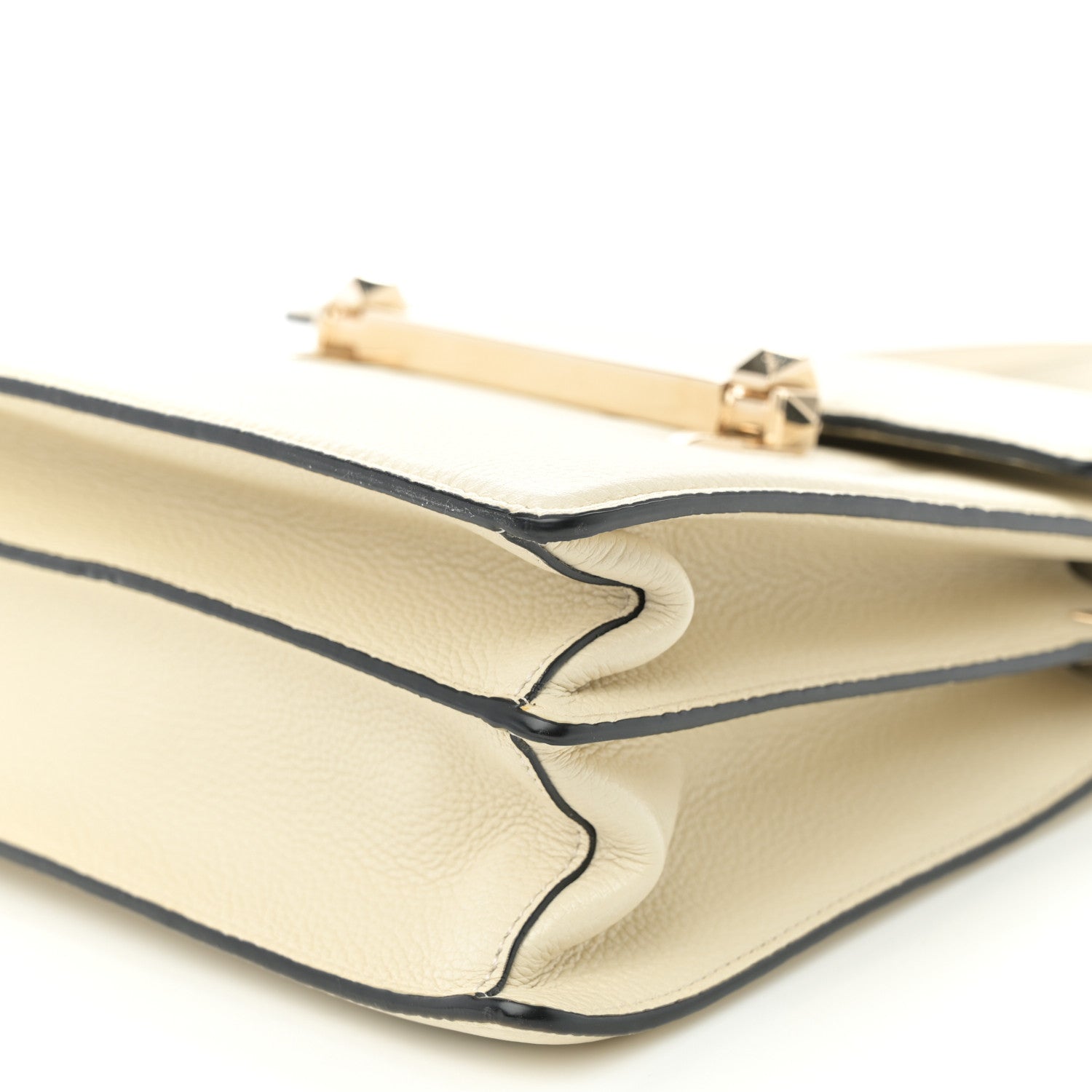 Valentino Garavani Grainy Calfskin Embossed VLTN Uptown Top Handle Bag Ivory 9 of 11
