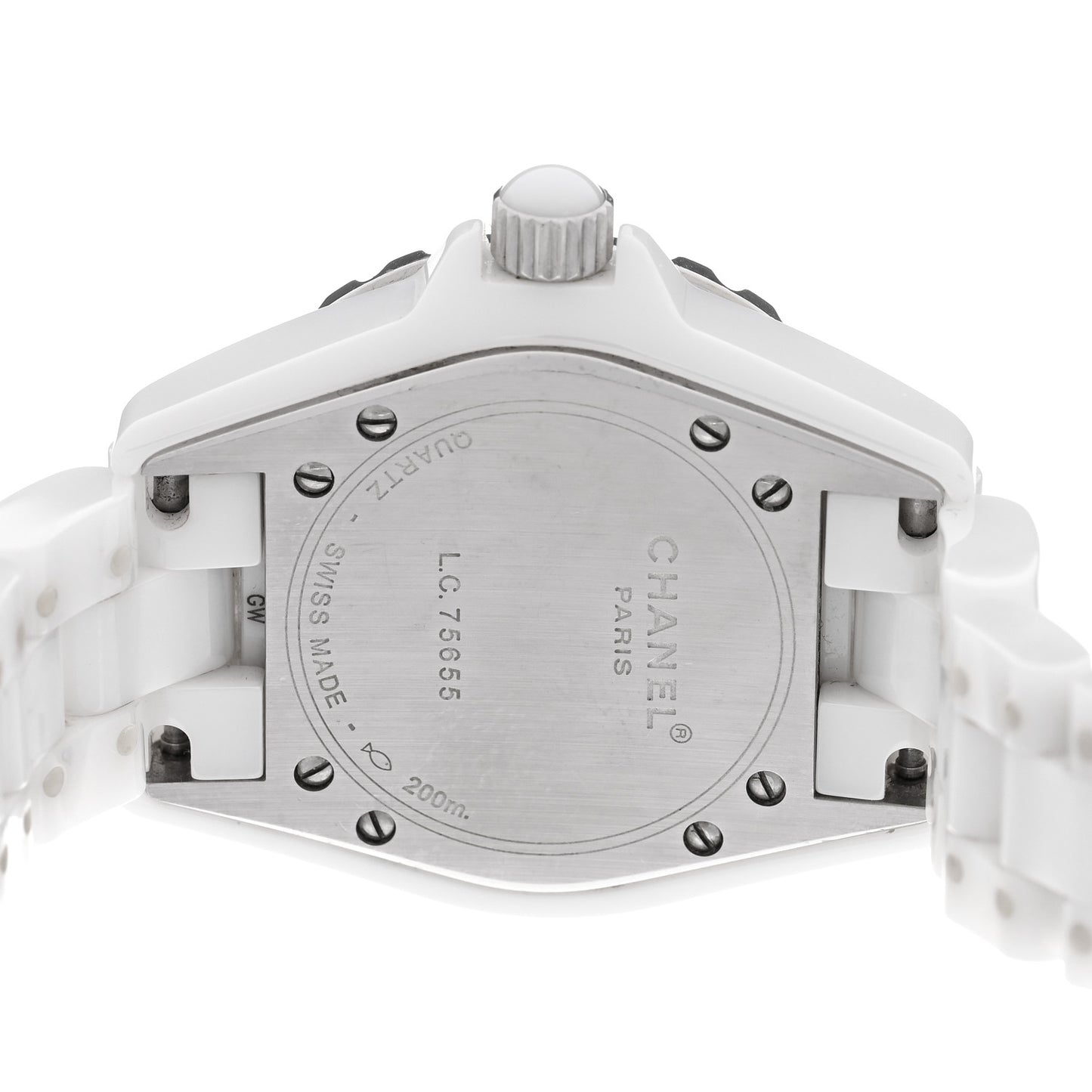 Stainless Steel Ceramic 33mm J12 Quartz Watch White