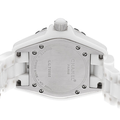Chanel Stainless Steel Ceramic 33mm J12 Quartz Watch White 4 of 4