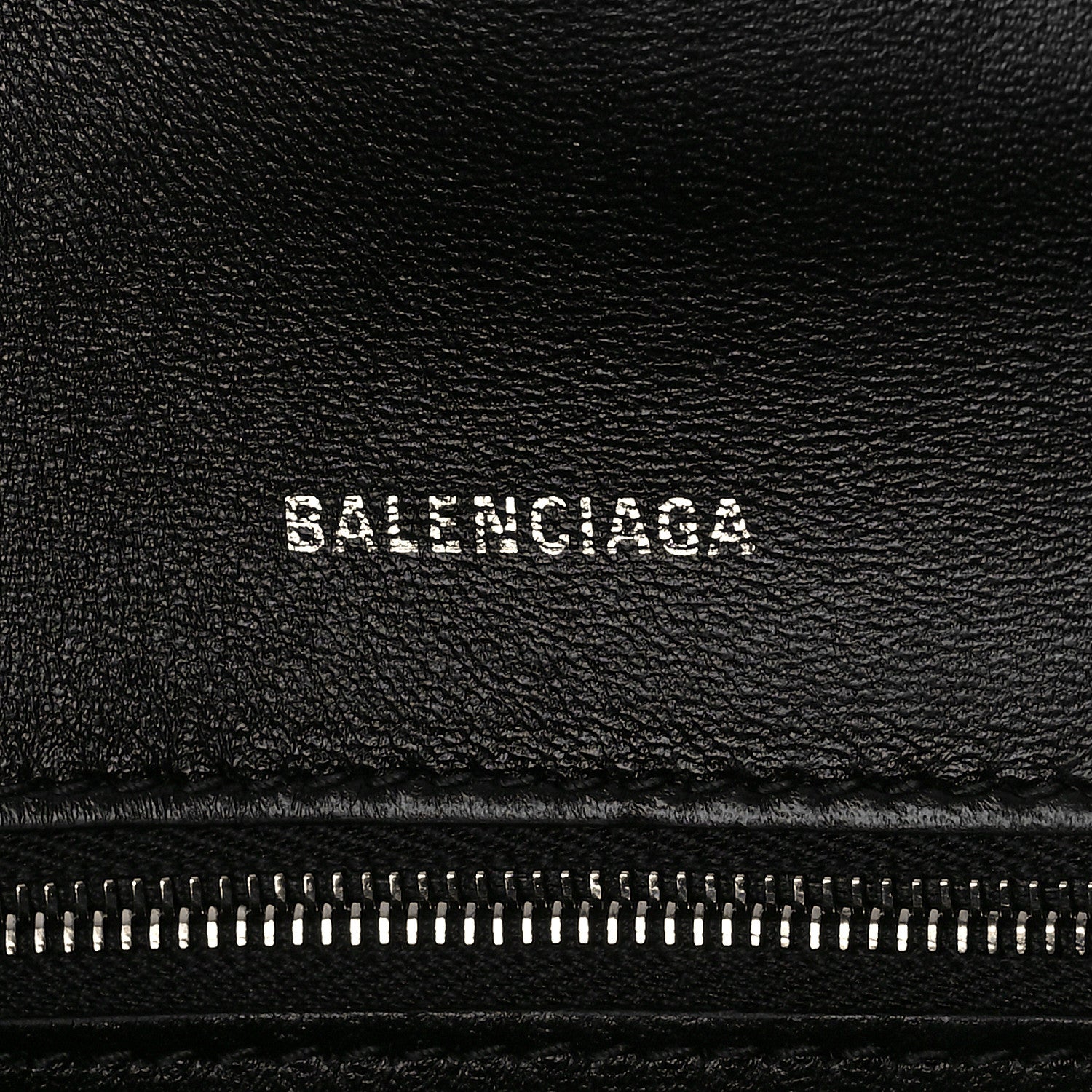 Balenciaga Coated Canvas BB Monogram Allover Logo Small Hourglass Top Handle Bag Black Grey White 6 of 8