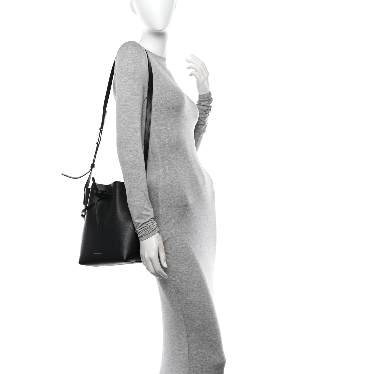 Saffiano Mini Bucket Bag Black Flamma