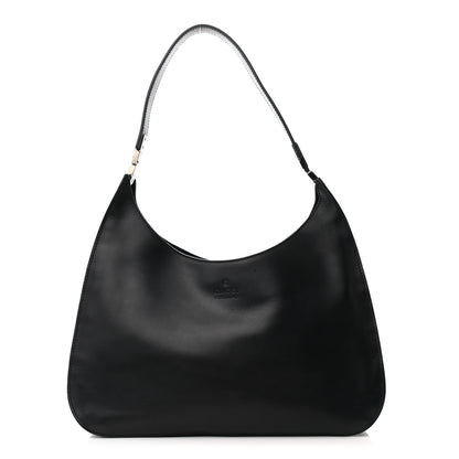 Gucci Calfskin Logo Hobo Bag Black 1 of 17