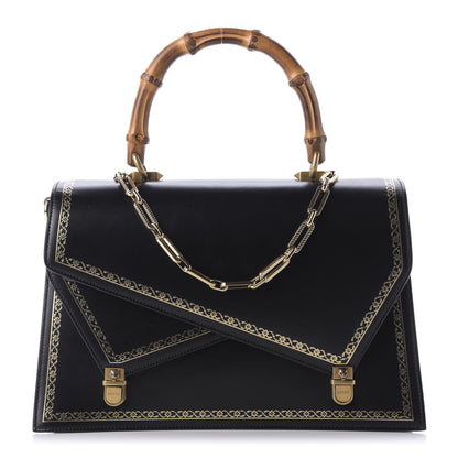 Gucci Smooth Calfskin Medium Ottilia Top Handle Bag Black 1 of 10