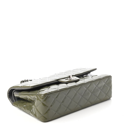 Chanel Patent Calfskin Quilted Medium Double Flap Grey 5 of 11