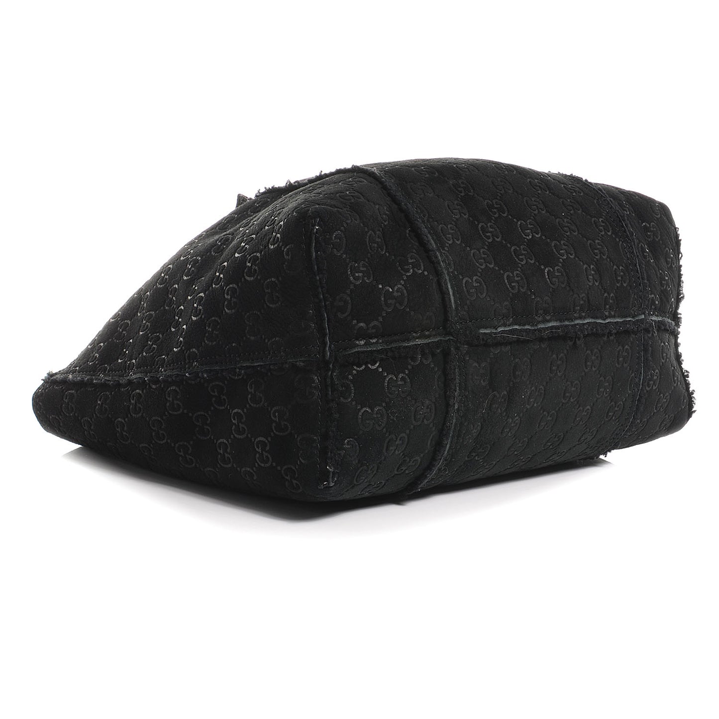 Suede Shearling Guccissima Jolicoeur Tote Black