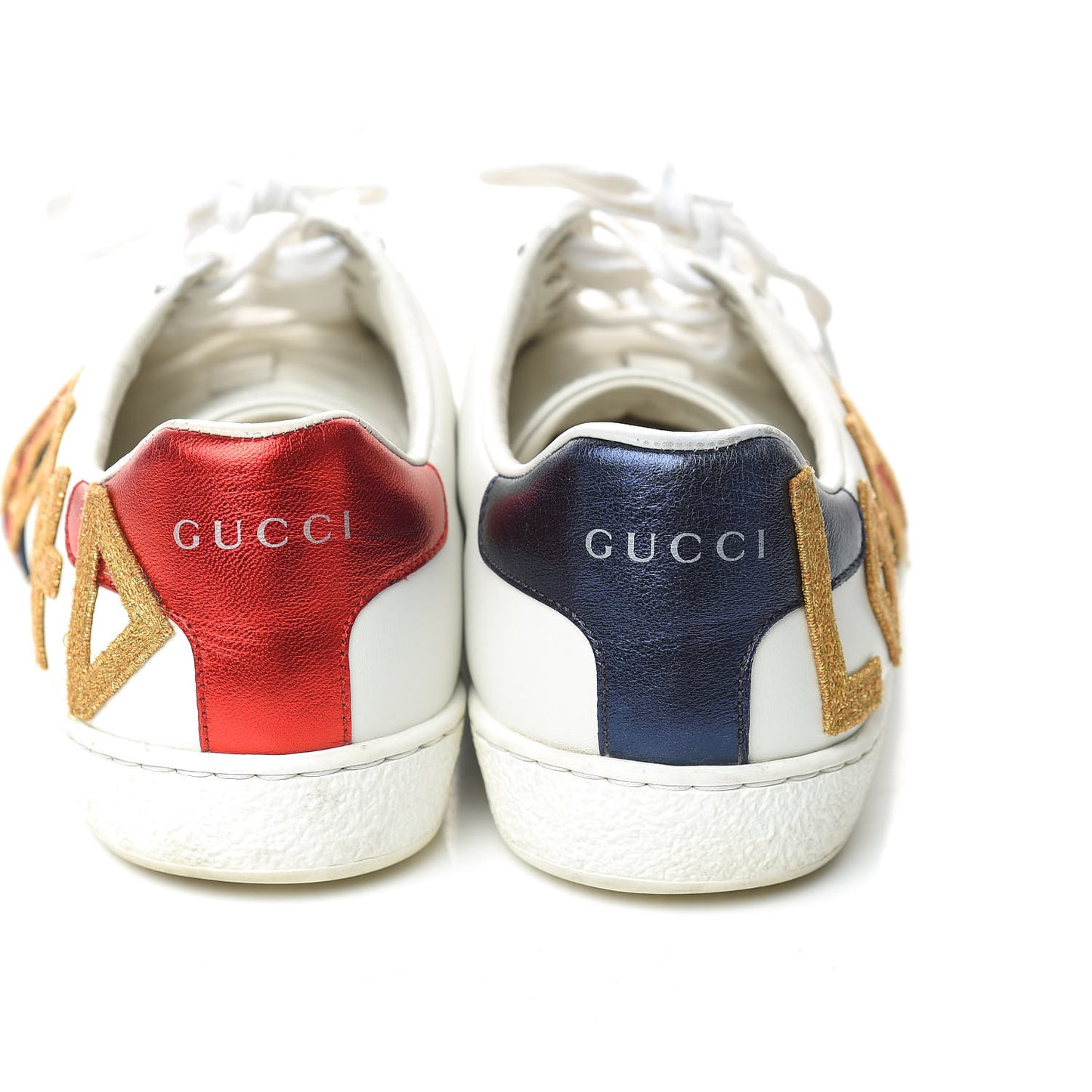 Calfskin Web LOVED Embroidered Womens Ace Sneakers 36 White