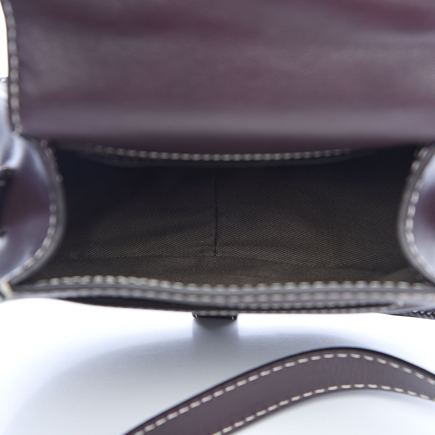 Chloe Shiny Calfskin Mini Marcie Round Crossbody Bag Black Raisin 5 of 11
