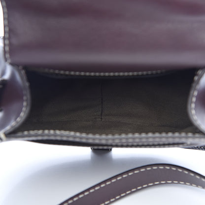 Chloe Shiny Calfskin Mini Marcie Round Crossbody Bag Black Raisin 5 of 11