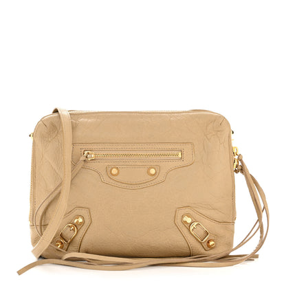 Balenciaga Agneau Classic Gold Hardware XS Reporter Crossbody Beige Sable 1 of 10