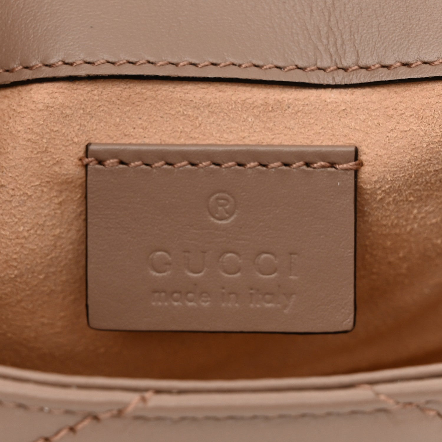 Gucci Calfskin Matelasse Super Mini GG Marmont Shoulder Bag Porcelain Rose 6 of 10