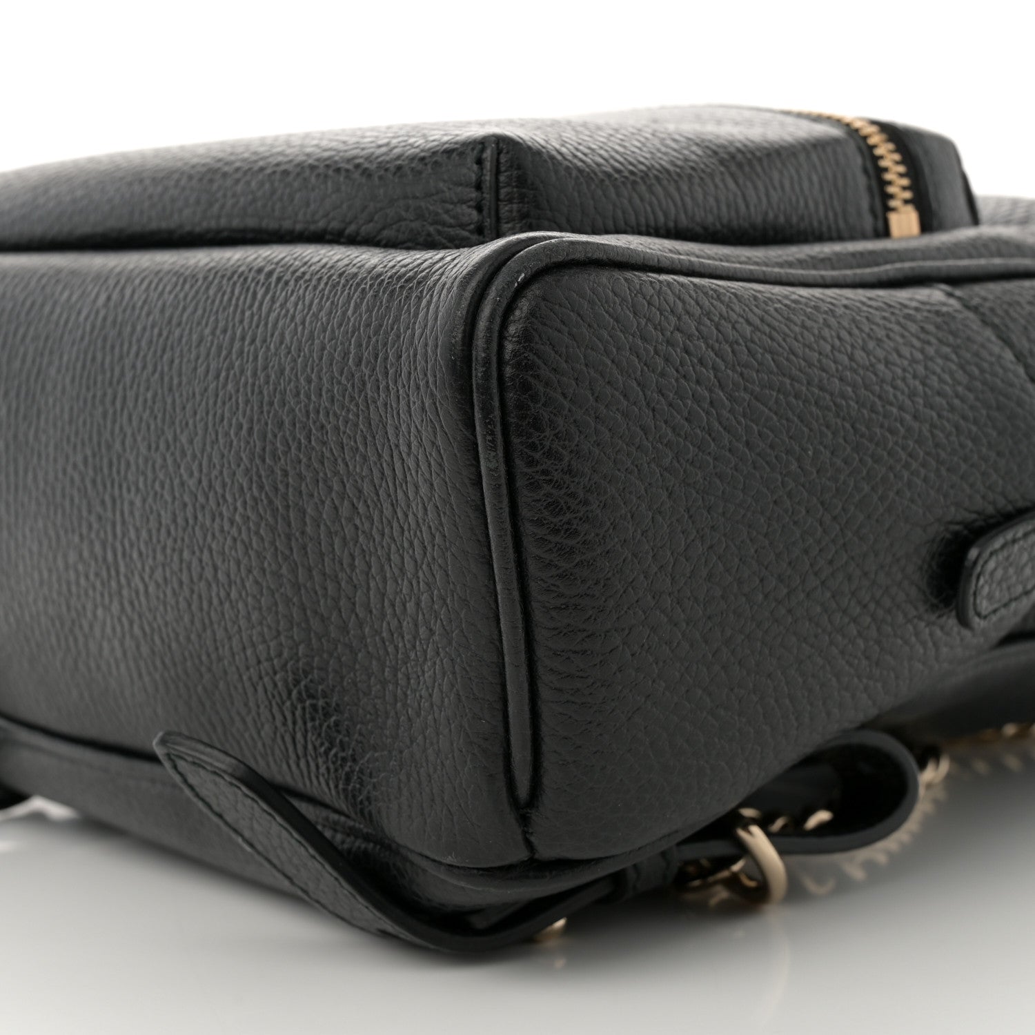 Gucci Pebbled Calfskin Soho Chain Backpack Black 10 of 12