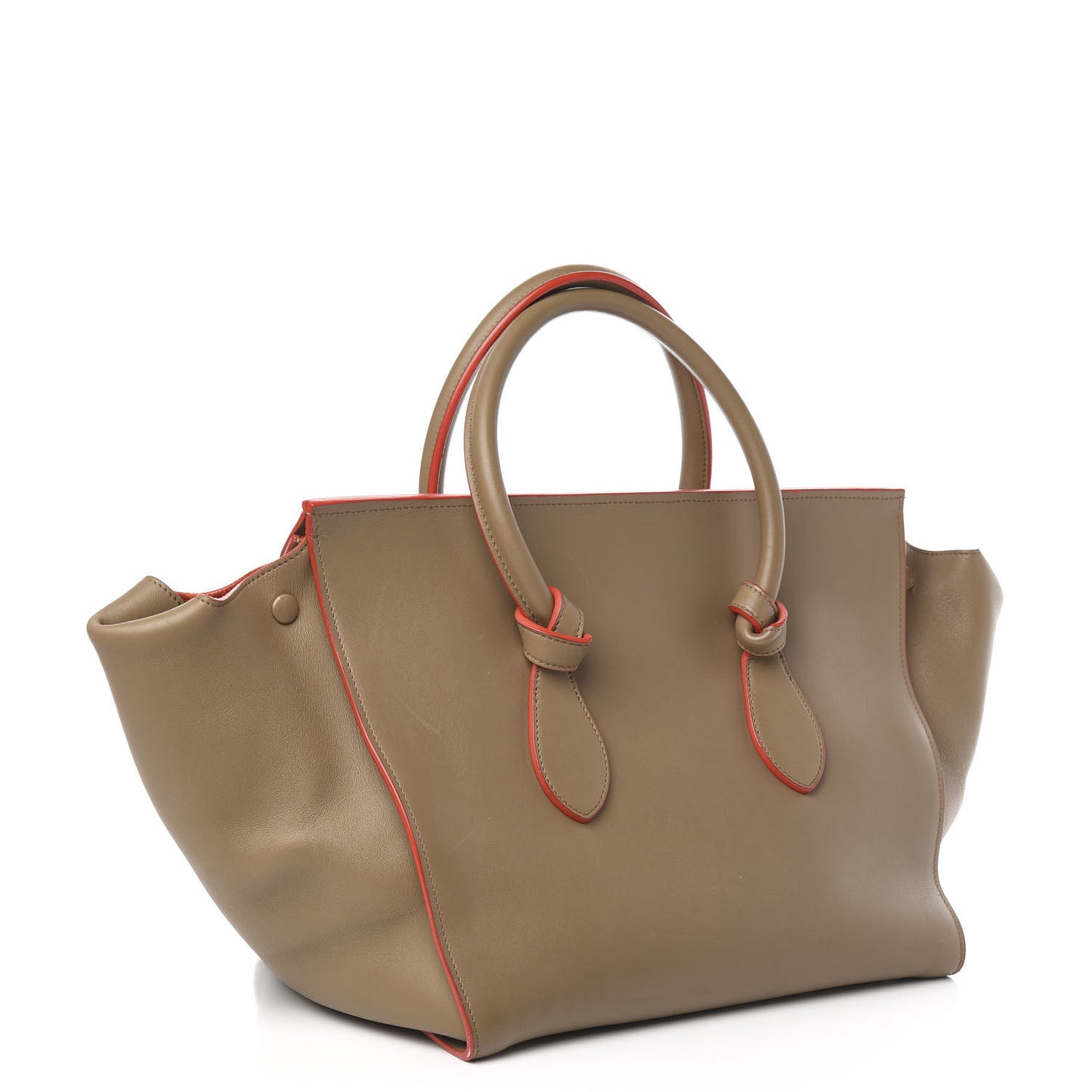 Natural Calfskin Medium Tie Knot Tote Beige