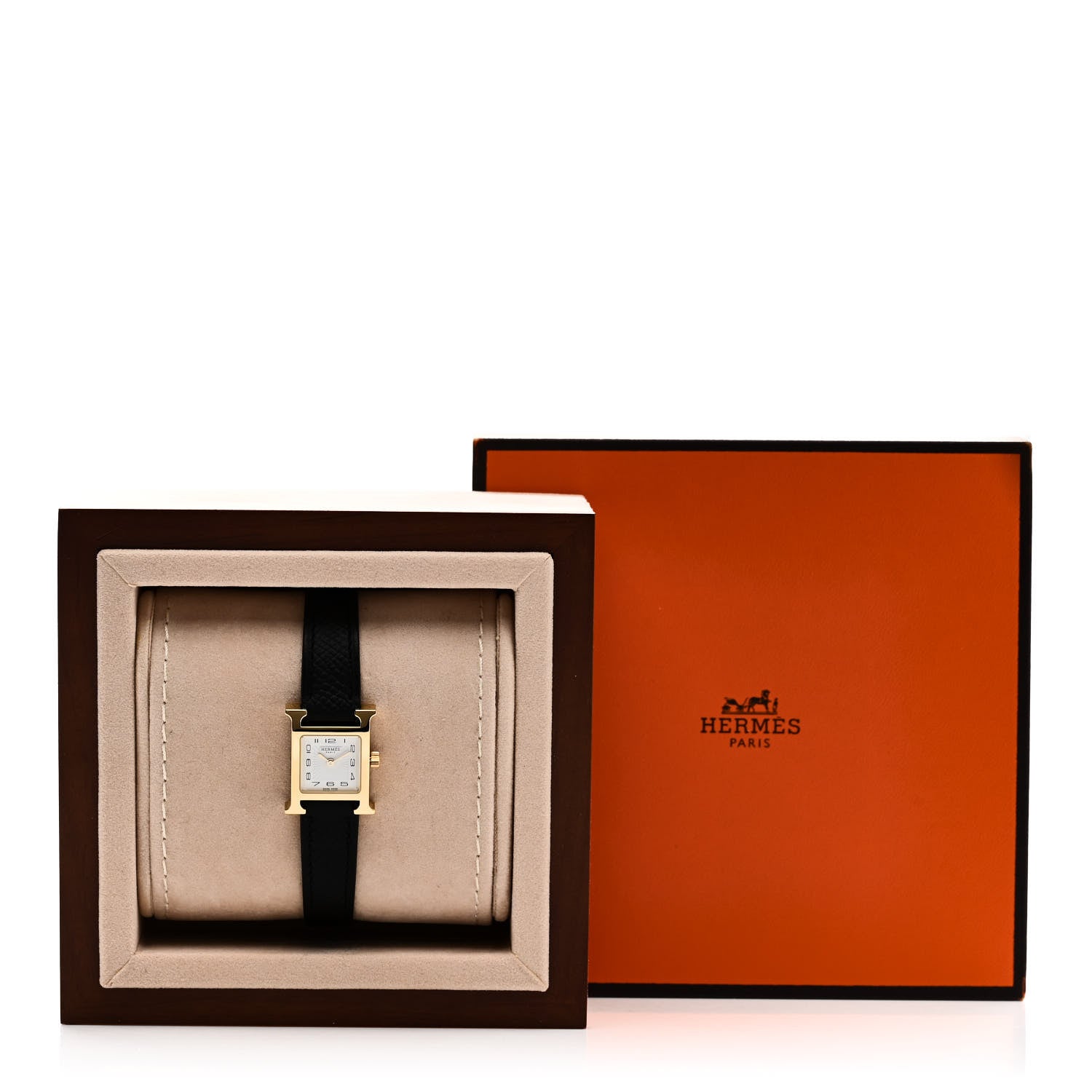 Hermes Stainless Steel Epsom 17.2mm Heure H Hour Quartz Watch Noir 5 of 5