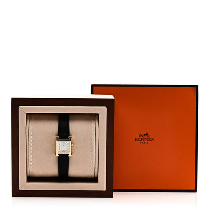 Hermes Stainless Steel Epsom 17.2mm Heure H Hour Quartz Watch Noir 5 of 5