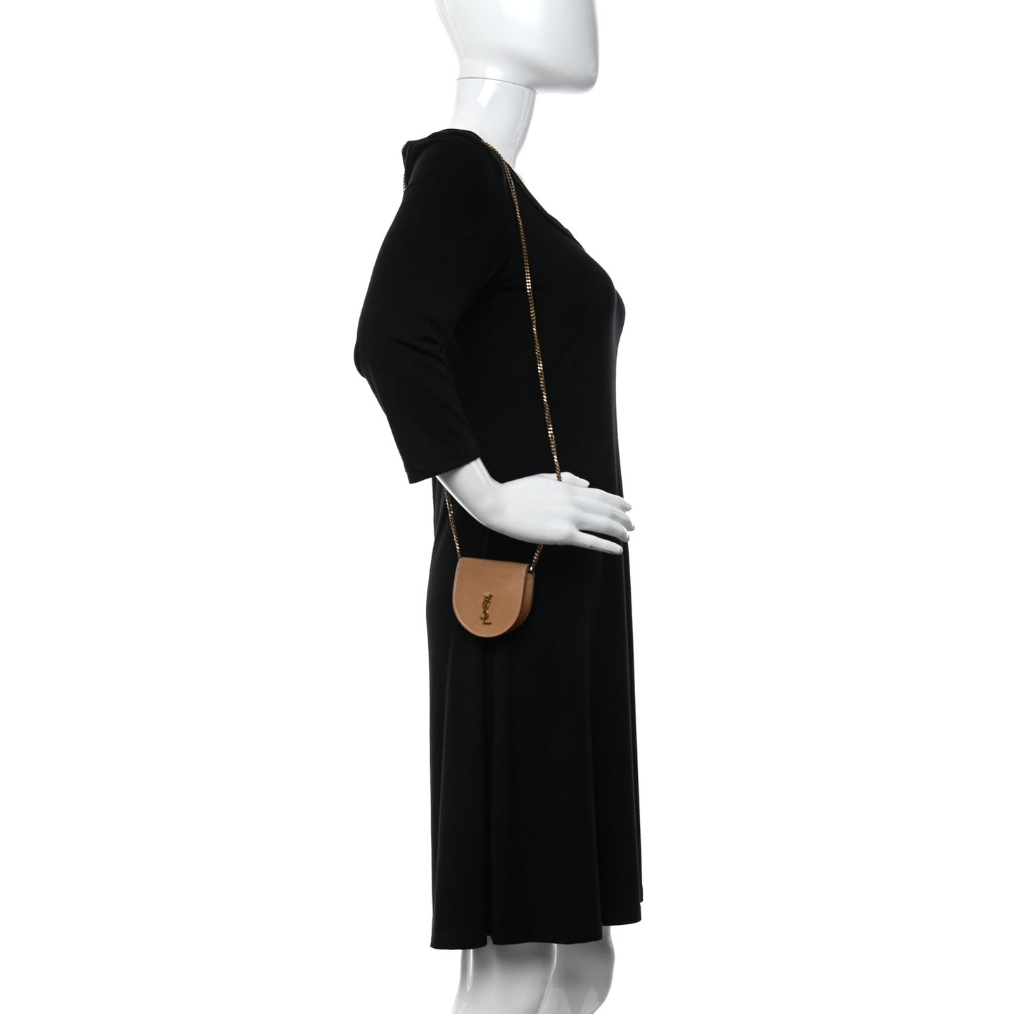 Calfskin Monogram Baby Kaia Crossbody Bag Vintage Brown