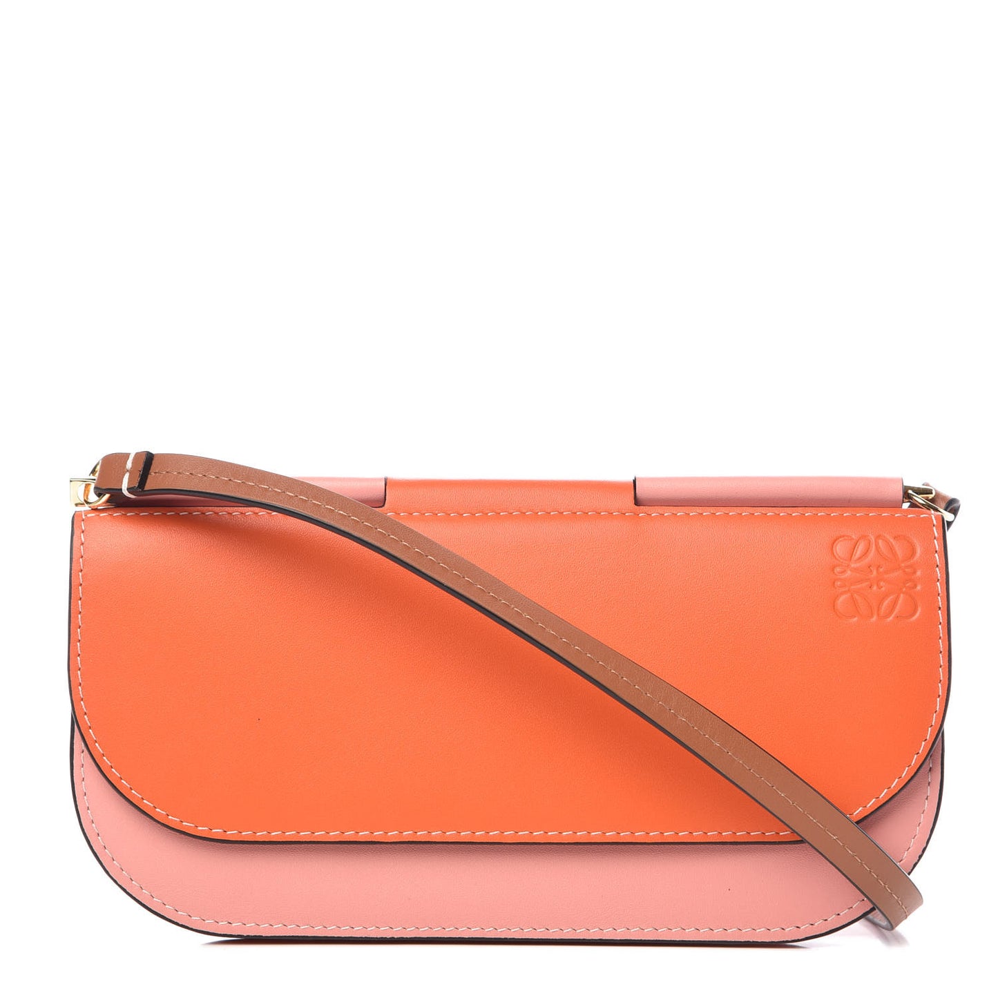 Calfskin Gate Crossbody Bag Orange Blossom