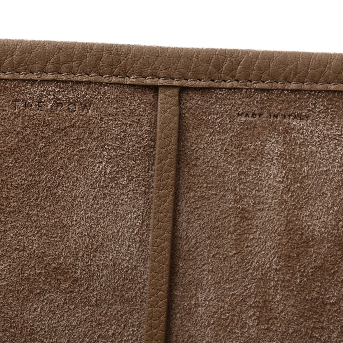 Grained Calfskin Medium N/S Park Tote Dark Taupe